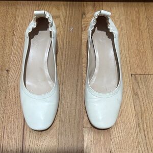 EVERLANE leather Colorblock chunky heels